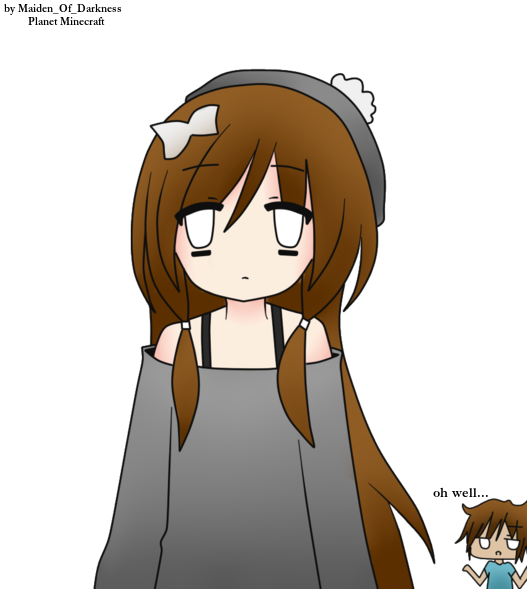 Open Me - Herobrine And His Daughter (527x589), Png Download