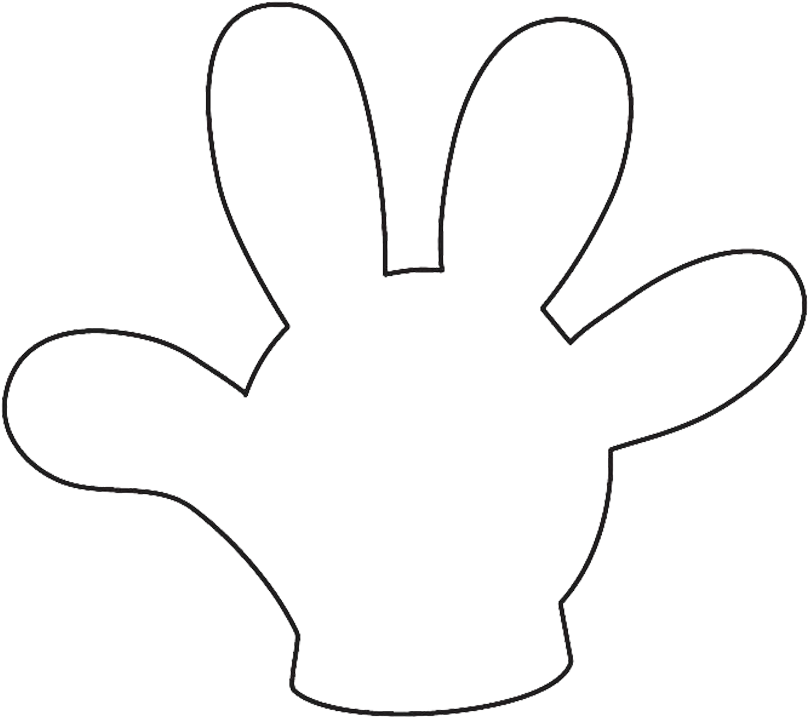 Mickey Mouse Baby Shower Template - Mickey Mouse Hand Trace (826x736), Png Download