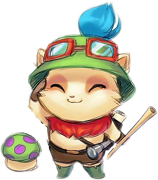 Teemo Lol Teemo Lol Leagueoflegends - Teemo Chibi (616x704), Png Download