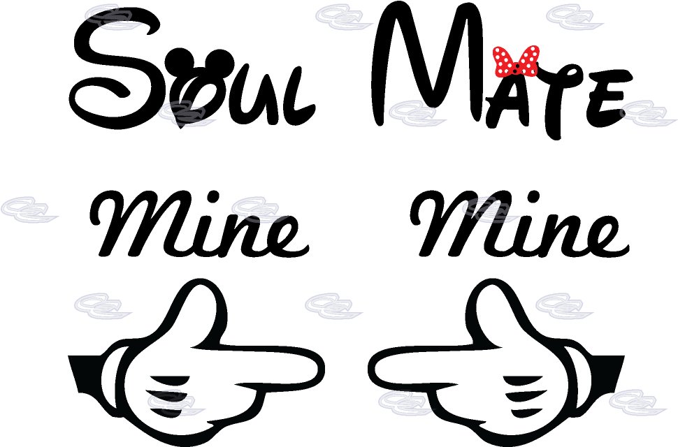 Mickey Hands Pointing - Mickey Mouse I M Hers (1013x697), Png Download