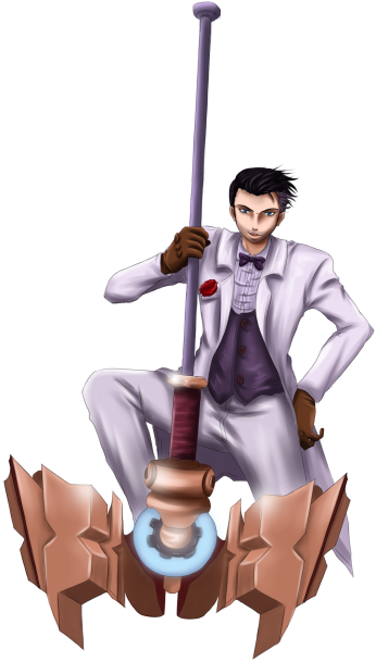 Debonair Jayce By Dweynie Hd Wallpaper Fan Art Artwork - League Of Legends Jayce Arma (400x612), Png Download
