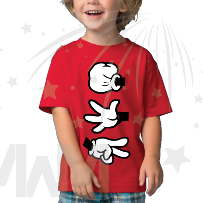 Rock Paper Scissors Disney Mickey Mouse Hands Cool - Christmas Light Mickey Shirts (400x400), Png Download