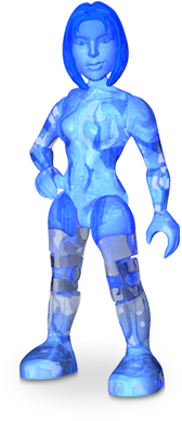 Cortana - Halo: Micro Action Figure (500x500), Png Download