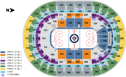 Winnipeg Jets - Winnipeg Jets Seating Map (500x500), Png Download