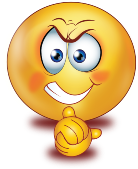 Evil Smile Holding Hands - Smiley (384x384), Png Download