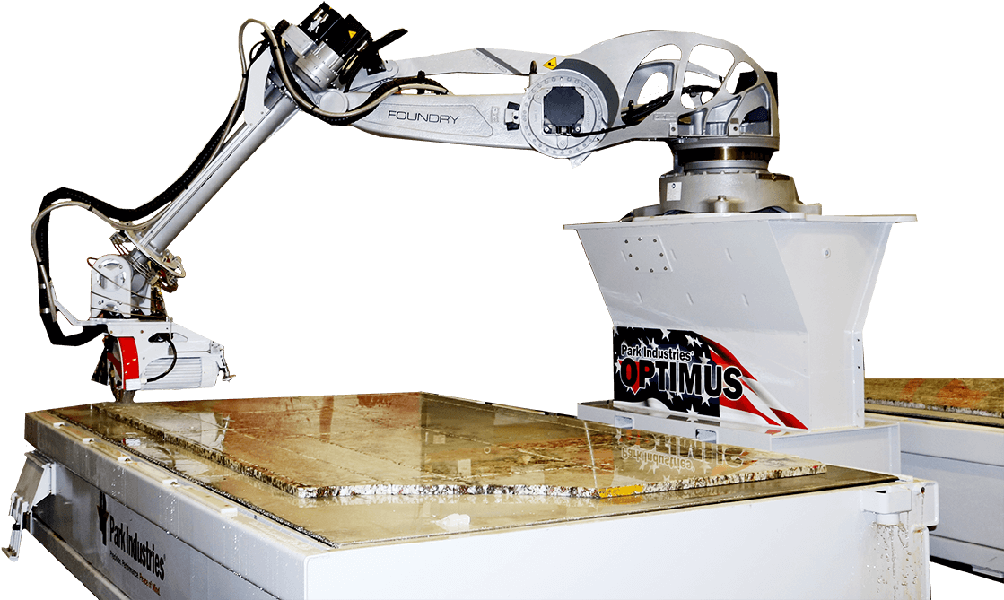 Optimus Robotic Sawjet For Stone And Granite Cutting - Countertop Stone Cutting Machine (1200x730), Png Download