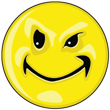 Smiley Face - Evil Smile - Vocabulario Feelings And Moods (400x400), Png Download