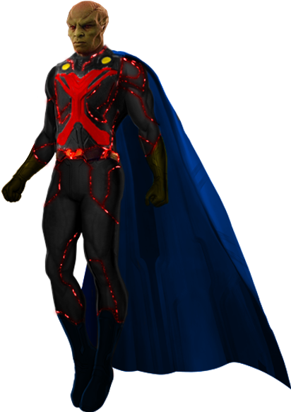 Supergirl Martian Manhunter Png - Dc Martian Manhunter Cw (427x640), Png Download