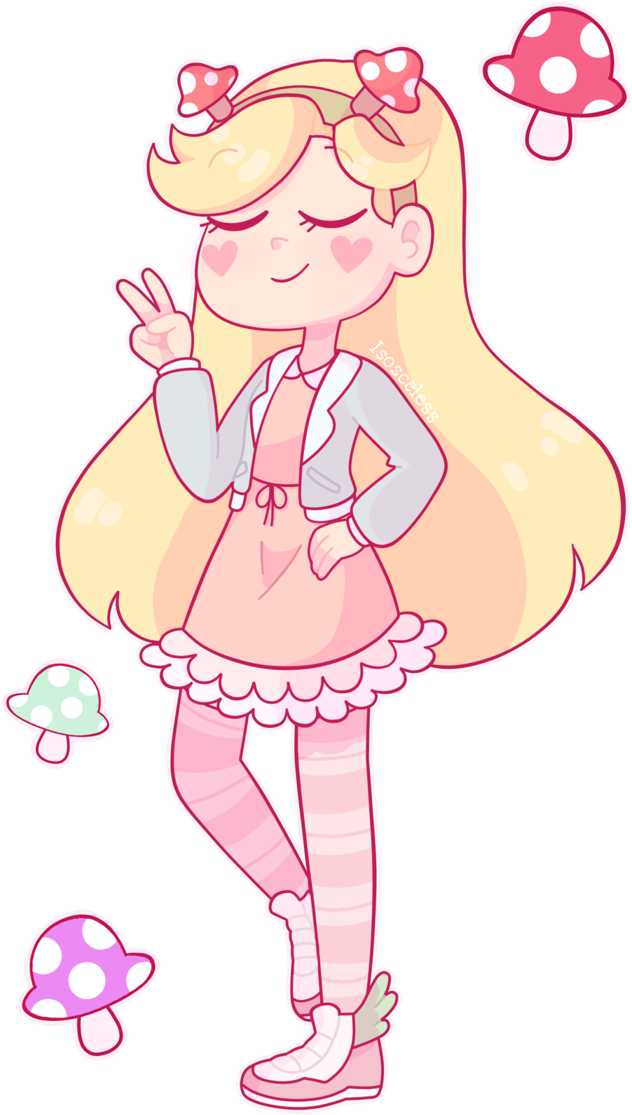Mushroom Dress By Isosceless Star Force, Anime Stars, - Star Butterfly Mushroom Outfit (1024x1707), Png Download