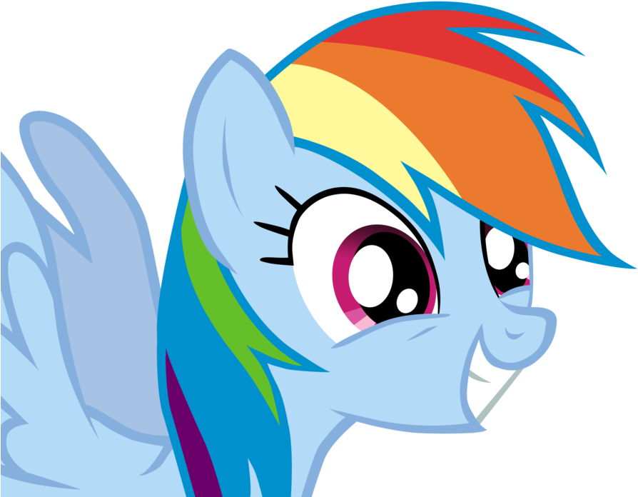 Filerainbow Dash Smiling Png Rainbow Dash Evil Smile - Mlp Rainbow Dash Smile (900x700), Png Download