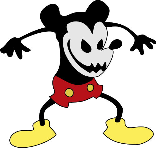 Evil Vector Mickey Mouse - Evil Mickey Mouse Png (500x475), Png Download