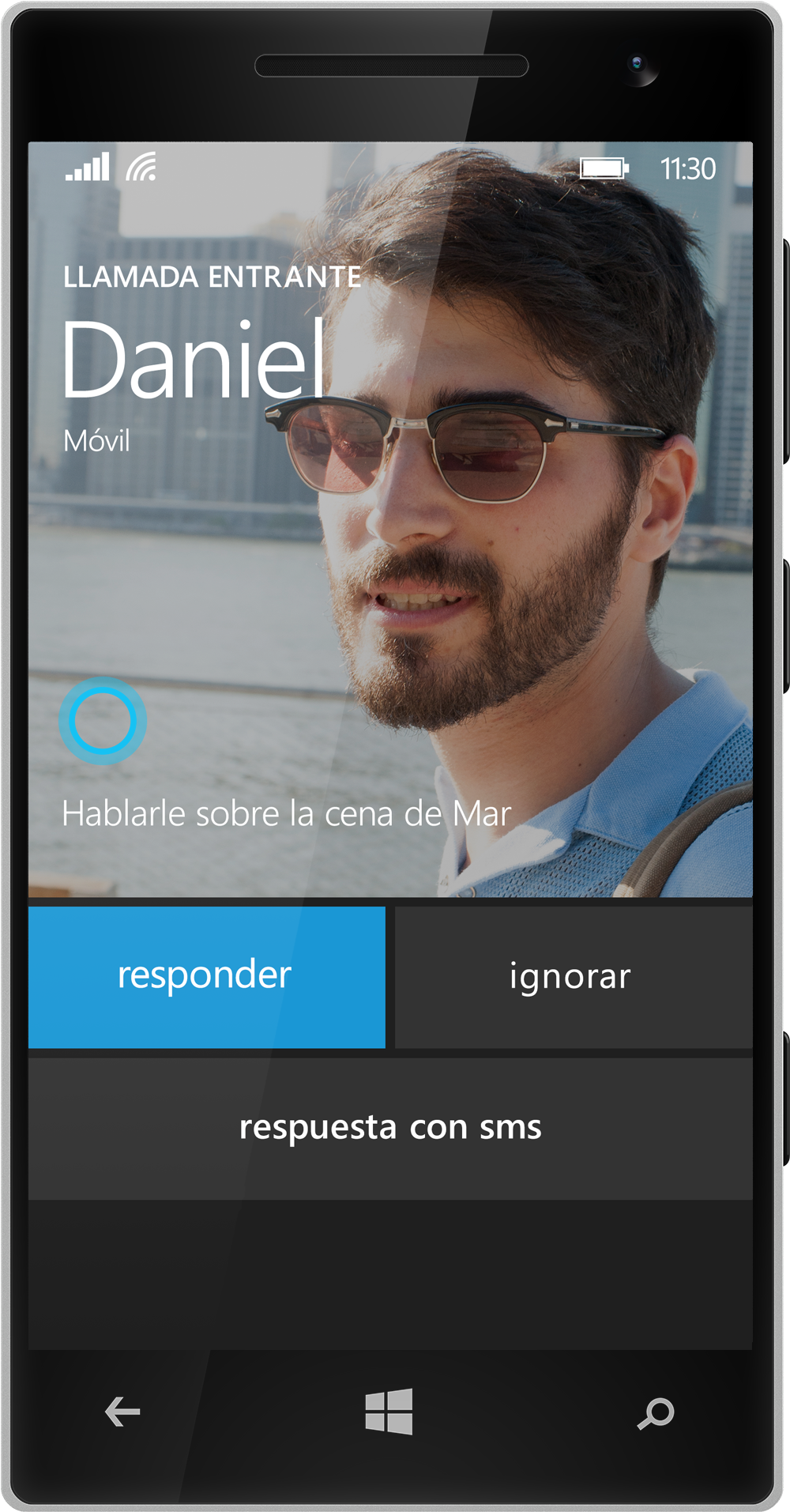 Cortana Reminder02 Es-es - Telephone Call (1290x2125), Png Download
