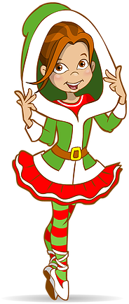 Elf Clipart Christmas Spirit - Ballet Christmas Clipart (293x473), Png Download
