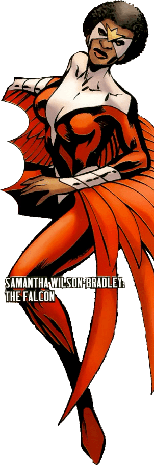 Falcon Marvel Woman (302x915), Png Download