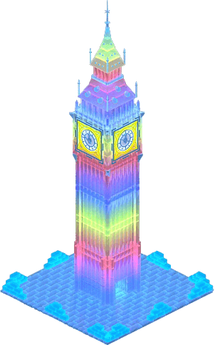 Ice Big Ben L3 - Clock Tower (302x484), Png Download