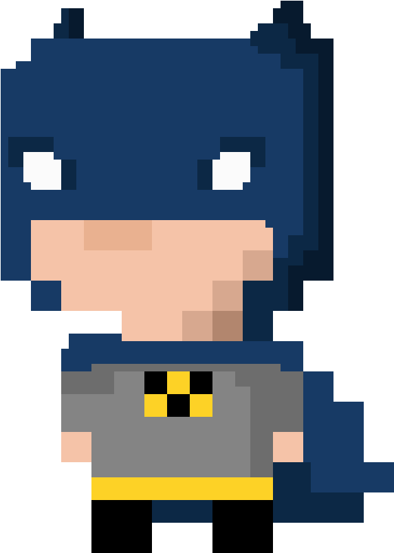 Batman Pixel Art - Illustration (1100x1100), Png Download