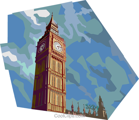 Big Ben, United Kingdom Royalty Free Vector Clip Art - Big Ben (480x416), Png Download
