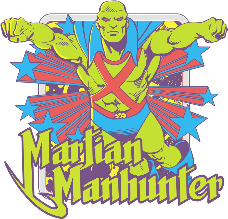 Dc Comics Manhunter Stars Men's Long Sleeve T-shirt - Dc Comics Custom Manhunter Stars Premium Ultra-soft (936x957), Png Download