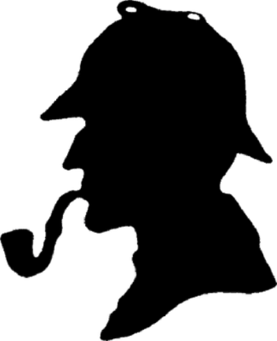 “i Was Still Writing In The Sherlock Holmes Tradition - Sherlock Holmes Silhouette (400x492), Png Download