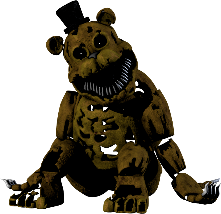 Jpg Transparent Stock Fivenightsatfreddys Artworknightmare - Fnaf Twisted Golden Freddy (888x960), Png Download