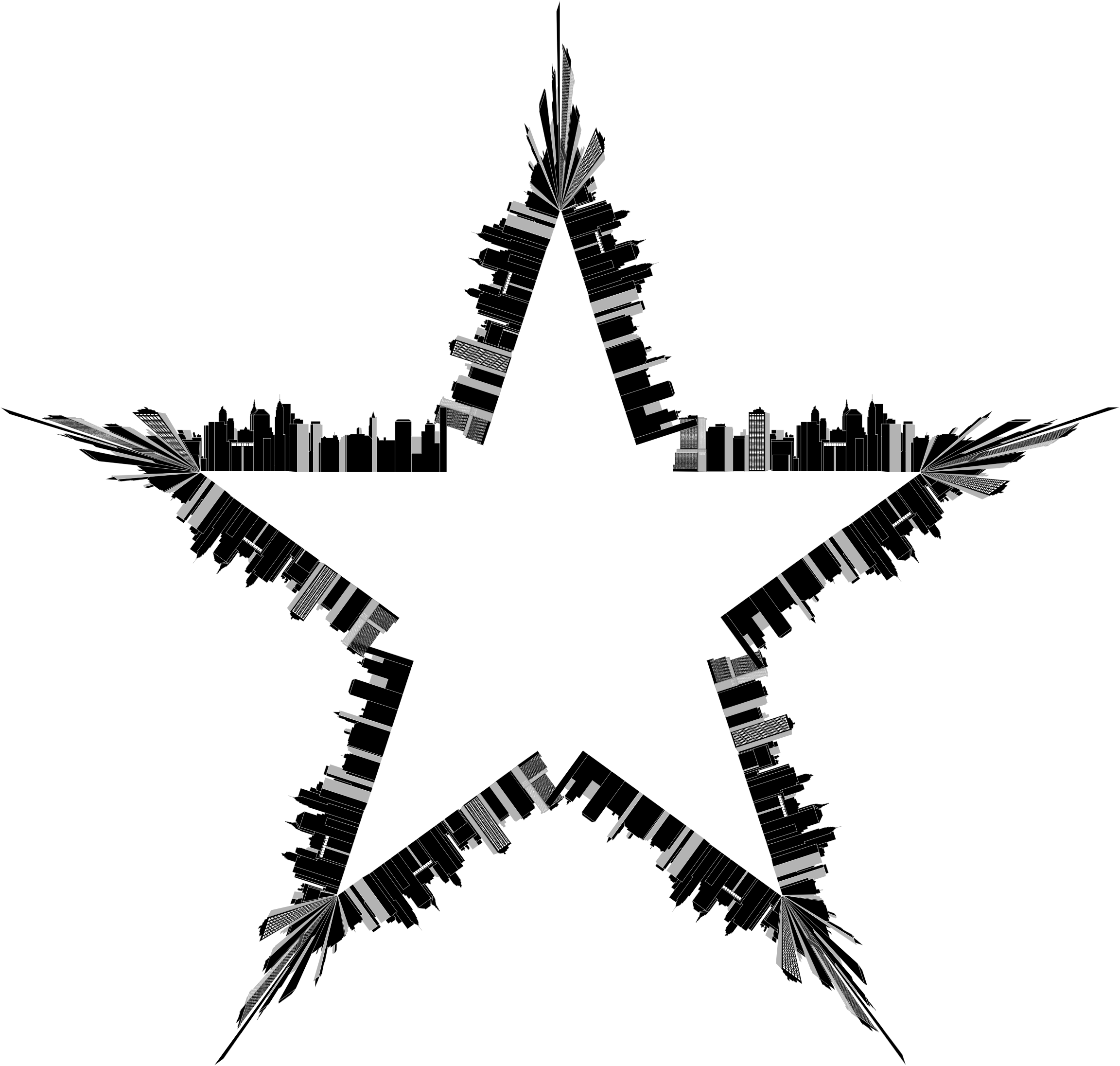 This Free Icons Png Design Of Cityscape Skyline Star (2304x2192), Png Download