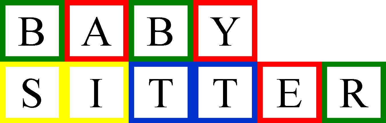 Babysitter Blocks - Roman Font (1350x431), Png Download