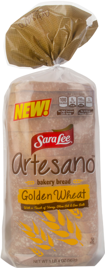 Sara Lee Artesano Wheat Bread (326x561), Png Download