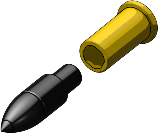 Loadable Shell Casing - Lego Ammo Shell (600x482), Png Download