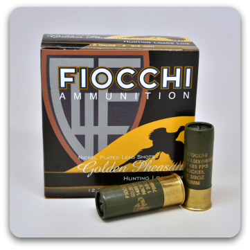 Fiocchi 12ga 2 3/4 Golden Pheasant 1 3/8oz Nickel Plated - Fiocchi Ammo 12hv1159 Lead 12 Gauge - 2.75 (361x361), Png Download