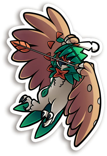 Decidueye Vinyl Sticker - Decidueye (500x500), Png Download