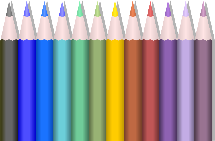 How To Set Use Coloured Pencils Clipart (900x637), Png Download