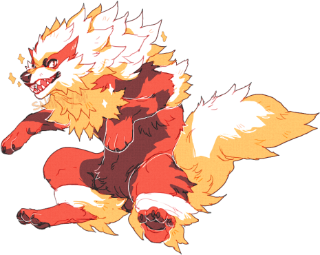 Fanart Pokemon - Arcanine Clipart (500x397), Png Download