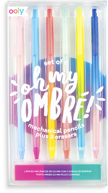 Oh My Ombre Mechanical Pencils And Erasers - Mechanical Pencils (800x800), Png Download