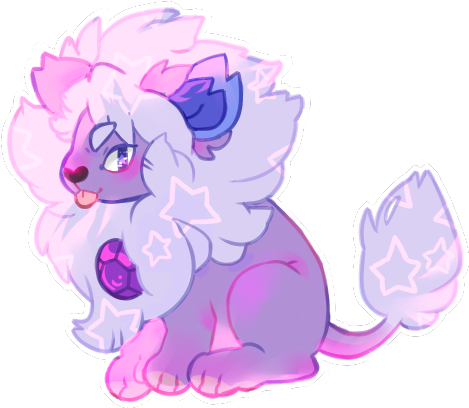 Lion Pink Mammal Purple Violet Vertebrate Fictional - Steven Universe Lion Amethyst (500x500), Png Download