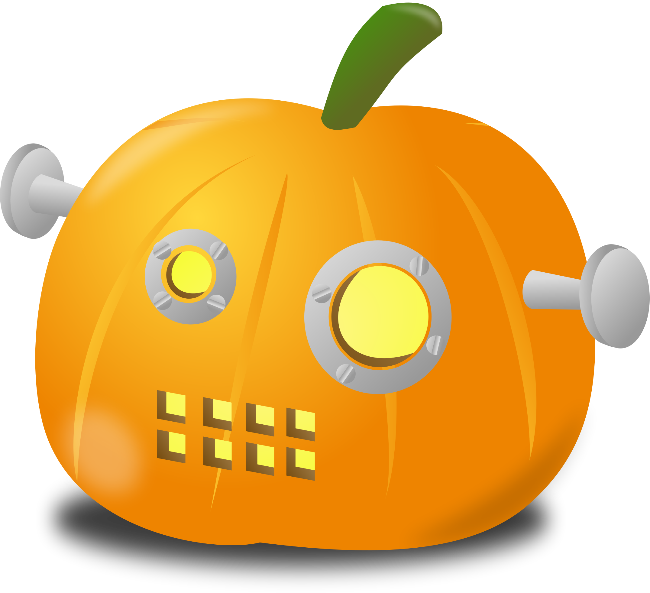 Free Stock Robot Big Image Png - October Pumpkin Clip Art (2151x1962), Png Download