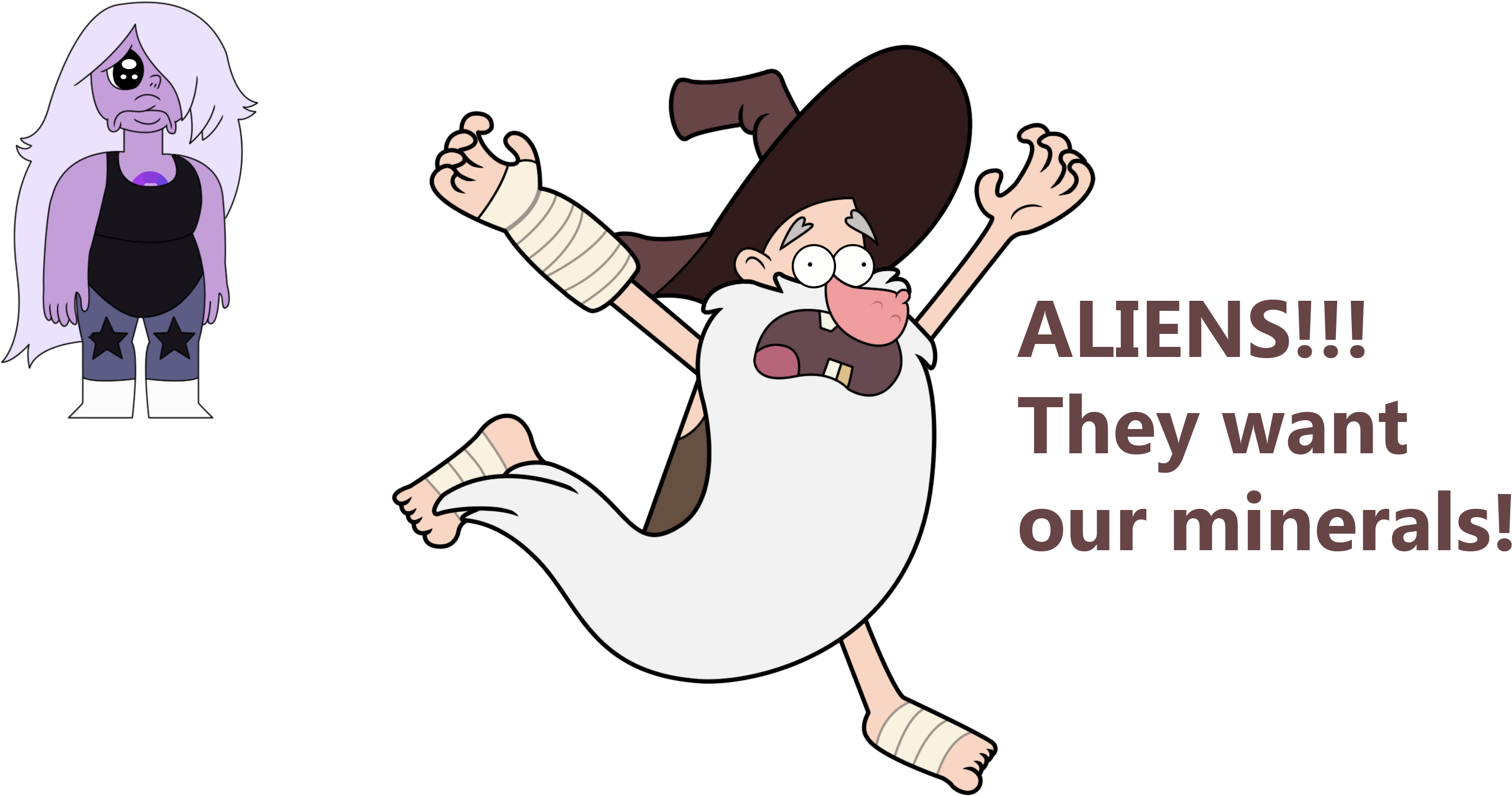 Amethyst Has A Hard Time Making New Friends - Steven Universe Amethyst Original (2684x1413), Png Download