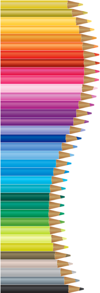 Pencils Decor Png Vector Clipart - Pencils Png (228x600), Png Download