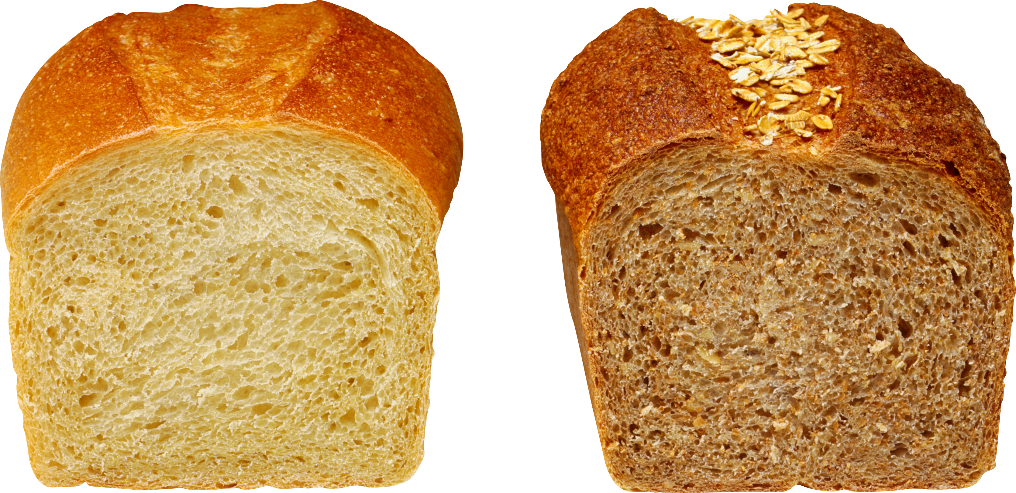 Pan Blanco Y Pan Integral (3343x1622), Png Download