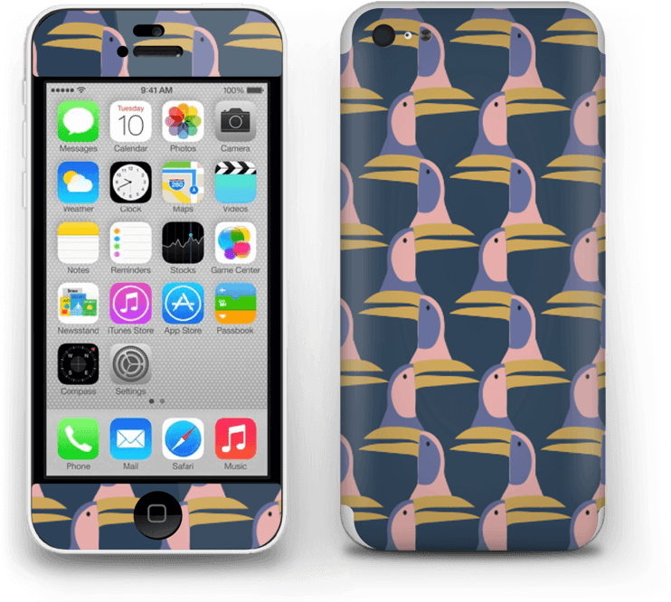 Toucans - Skech Slim Cover For Iphone 5c - Clear (800x729), Png Download