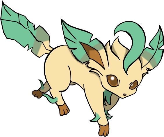 Free Download Of Leafeon Icon Clipart - Cartoon (640x485), Png Download