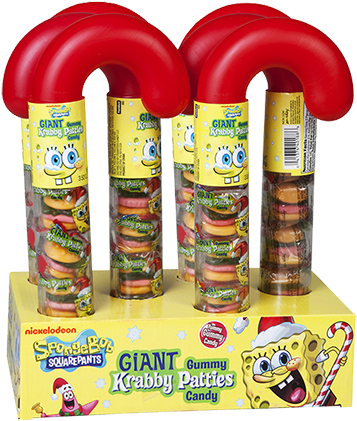 The Candy Lab - Nickelodeon Spongebob Christams Bundle Of 2 Giant Candy (392x432), Png Download