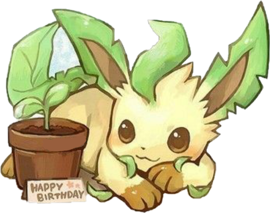 Leafeon Pokemon Planta Naturaleza Kawaii Green - Cute Leafeon (926x732), Png Download