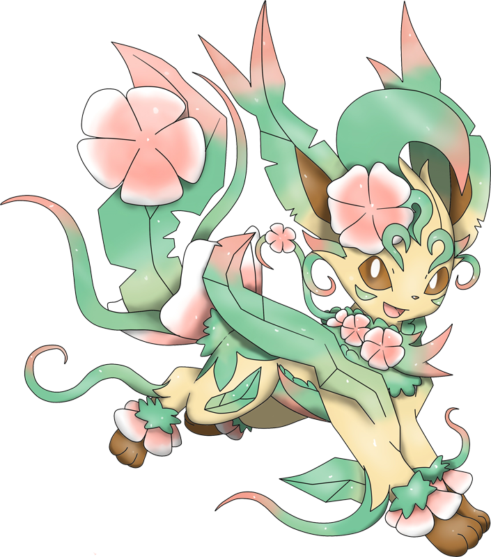 Mega Leafeon Pokédex (705x800), Png Download