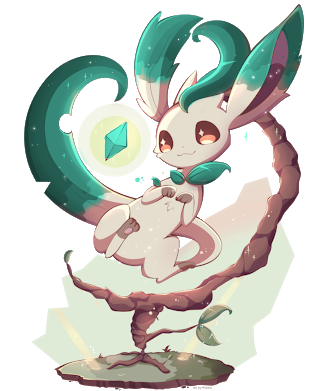 Leafeon Pokemon Eevee Freetoedit - Eevee (364x403), Png Download