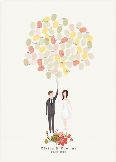 Livredor Grosplan Flat2 Maries - Pepper & Joy Bespoke Bride And Groom Portrait Guestbook (700x700), Png Download