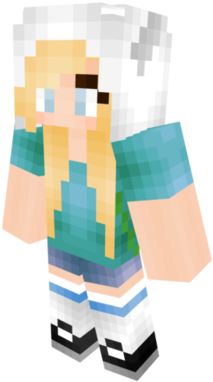 Fiona, Skin, And Adventure Time Image - Minecraft Adventure Time Girl Skin (500x500), Png Download