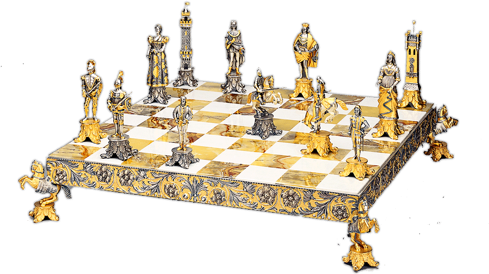 Production Chess - Medici E Pazzi (medici Vs Pazzi Family) Gold Silver (1011x534), Png Download