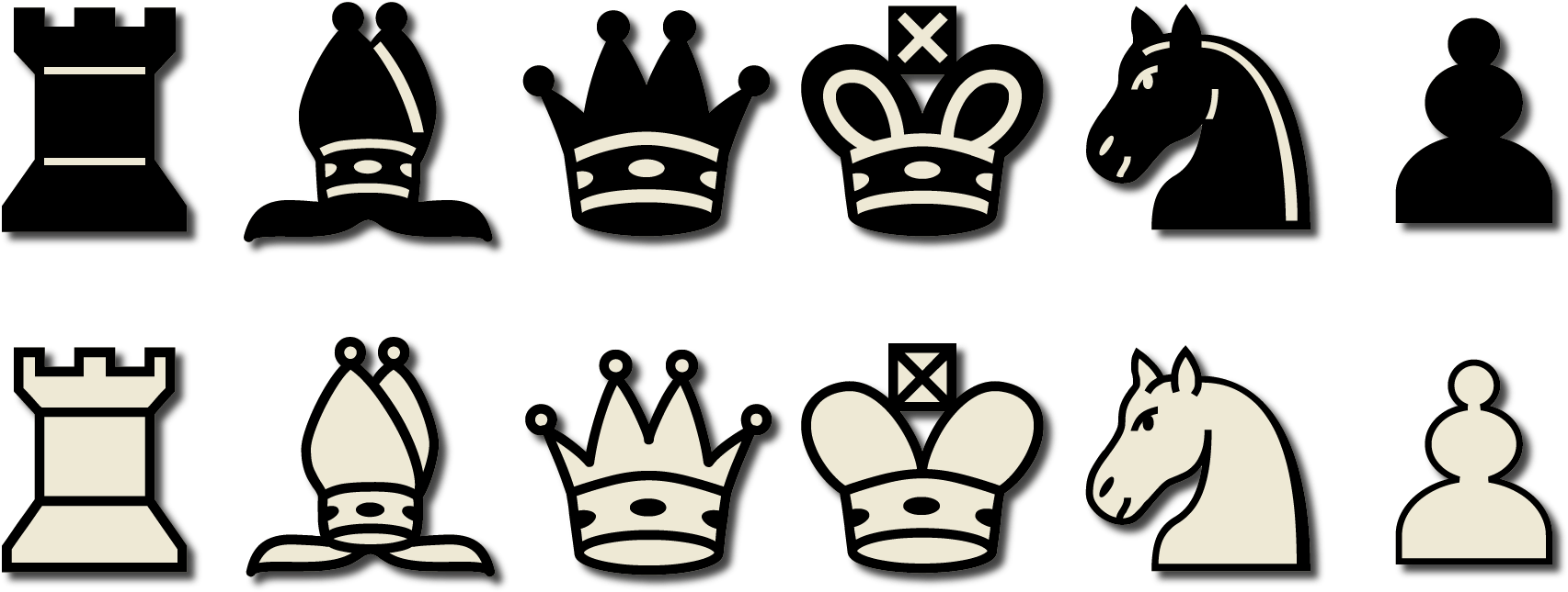 Chess Piece Creative Grid Horse Knight Shape Icon - Chess Pieces (1800x800), Png Download