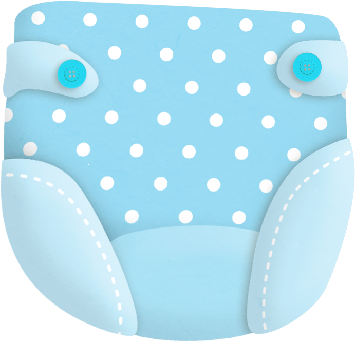 Graphic Library Collection Of Blue Baby Diaper High - Baby Diaper Clipart Png (691x666), Png Download