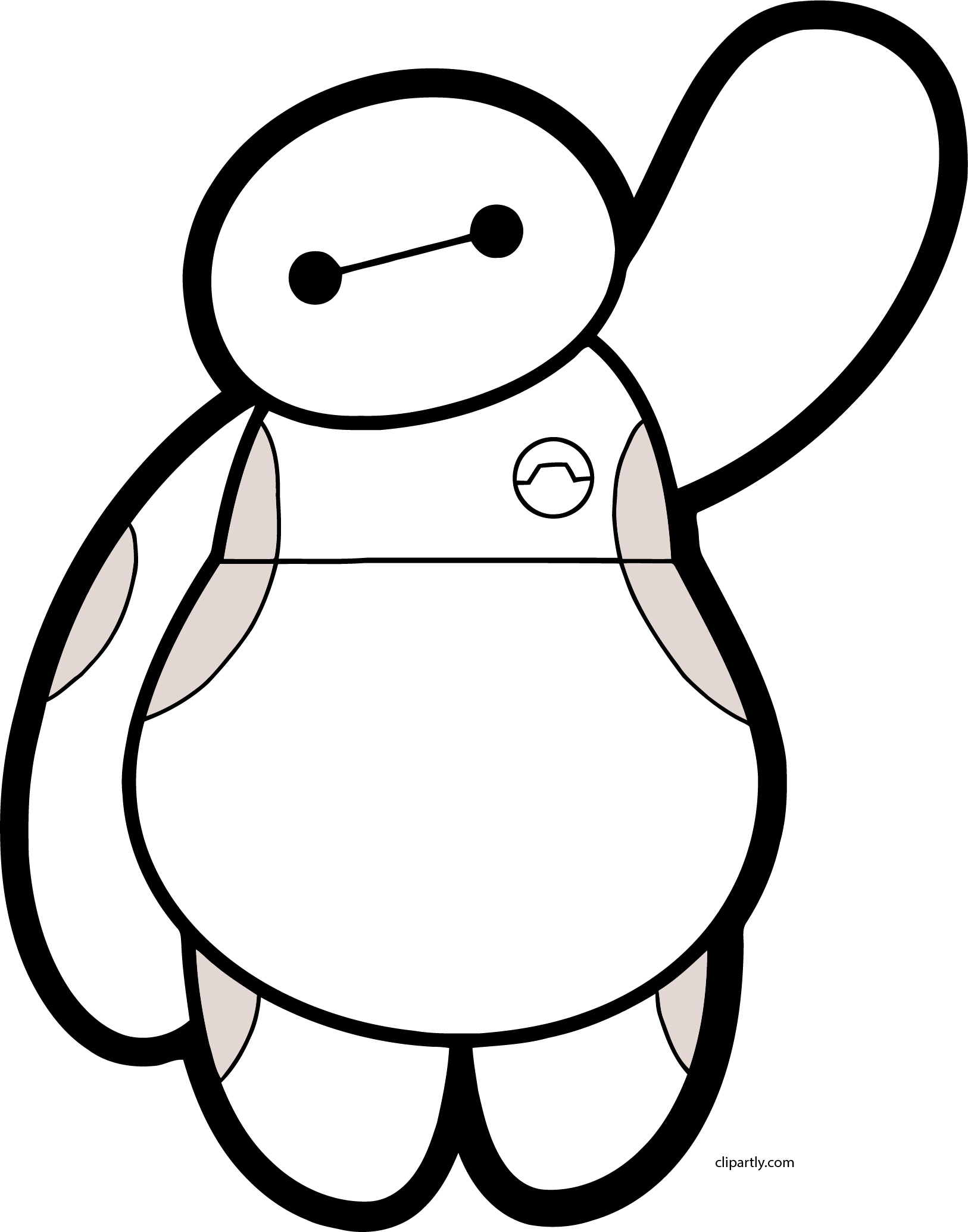 Baymax Hello Png Clipart - Baymax Waving (1626x2069), Png Download